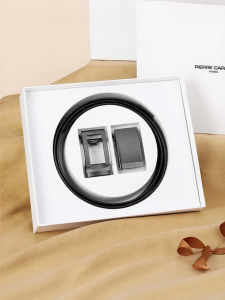 Pierre Cardin | Stainless Steel Buckle Mens Leather Business Belt