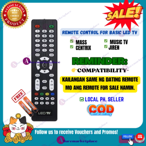 ORIGINAL Centrix LED TV Remote Jiren BASIC LED TV Remote MASS TV Remote HI-FI LED TV Music TV Remote Coby alluremarketplace2nd