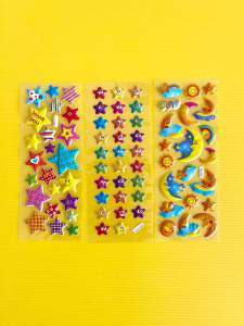 Stars Sticker Puffy Stars 3D Stars Cute Stars Sticker SG Seller Colorful Stars Encouragement Design Art Craft mygiftskingdom
