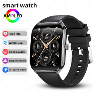 LIGE | LIGE New Ultra Thin Smart Watch Men 1.96" AMOLED 368*448 Display Always Show Time Bluetooth Call Smartwatch Lady For Android ios