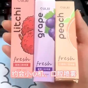Breath freshener oral spray peach and lychee long-lasting to remove bad breath 22ml portable mouthwash spray