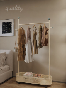 OUQI | Movable Small Apartment Friendly Coat Rack