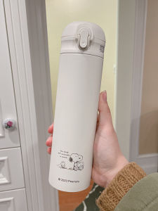 Snoopy Straw Thermal Insulation Cup Maternal Water Cup Female New Arrival 316 Large Capacity Student Kids School Dedicated Cup