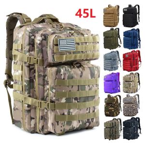 Tactical Backpacks Outdoor 45L Large Capacity Man 3 Days Molle Hking Bags For Outdoor Trekking Camping Backpack