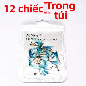 Bộ Mồi Câu Ruồi Giả Thủ Công Topranc Làm Từ Lông Vũ Dành Cho Cá Hồi Cá Vược Cá Hồi Nước Ngọt Bộ Dụng Cụ Câu Ruồi.