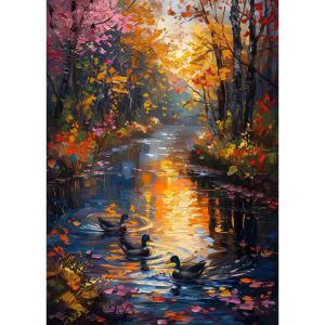Jigsaw Puzzle for Adults 500/1000/1200/2000PCS Moon Wildflowers Trees Scenery Paper Puzzle Home Wall Decoration Gift Idea