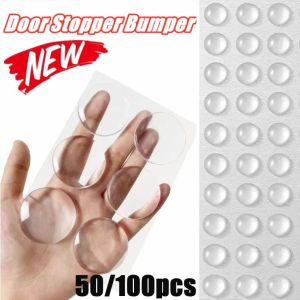 Polocat 50/100Pcs Self Adhesive Door Stopper Rubber Damper Buffer Cabinet Bumpers Silicone Furniture Pads Cushion Protective Pads