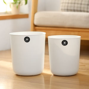 Plastic Trash Can for Home and Office Open Top Round Wastebasket for Bathroom Garbage Container Basket Kitchen Garbage Bin