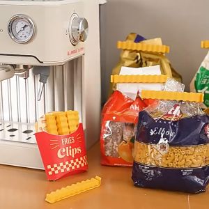 12 PCS Food Clip French Fries Food Preservation Clip Kitchen Storage Snack Food Seal Sealing Bag Clip Pengepit Makanan