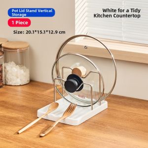 Countertop Pot Lid Organizer Storage Rack