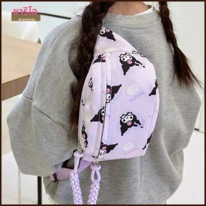 Sanrio กระเป๋าถือแฟชั่นลายการ์ตูน ใหม่กระเป๋าถือกระเป๋าสะพายพาดลำตัวแบบเรียบง่ายน่ารักของขวัญกระเป๋าสะพายไหล่ทรงสี่เหลี่ยมจัตุรัส