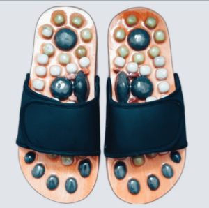 sandal refleksi batu giok/sandal rematik pria /sandal kesehatan batu alam
