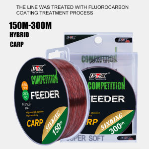 150M/300M Super Strong Nylon Fishing Line 0.14MM-0.50MM Fluorocarbon Coating Monofilament Carp Fishing Line 15.35LB-44.75LB