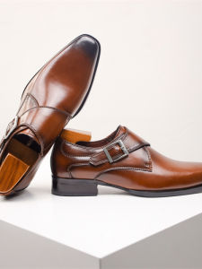 Large Size Dress Monk Shoes Genuine Leather