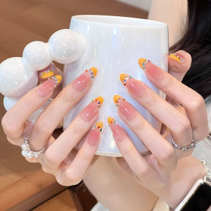 Móng Tay Dán Nude Đổ Dốc Mèo Vẽ Tay Sao Nơ Elegance