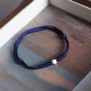 Original S925 Sterling Silver Bracelet Simplistic Zodiac Animal Pattern Woven Lovers Luck Footband for Men and Women