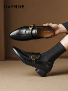 Daphne | Pointed Toe Chunky Heel Platform Casual Shoes