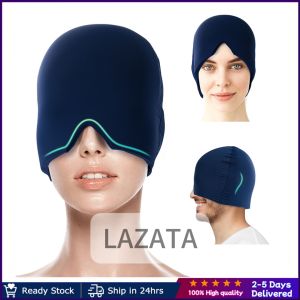 Headache Hat for Migraine 360° Full Surround Coverage Headache Hat Wearable Migraine Ice Head Wrap with No Velcro for Puffy Eyes Tension-Sinus Stress Relief Local delivery Glue free design