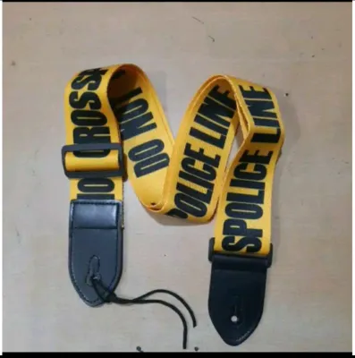 Strap Gitar Acustic Elektrik Bass motif police line