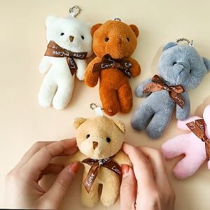 OHO พวงกุญแจตุ๊กตาหมี ผูกโบว์ บริเวณห้อยกระเป๋า ที่ห้อย ตุ๊กตาหมี พวงกุญแจหมี พวงกุญแจการ์ตูน พวงกุญแจน่าที่น่ารัก