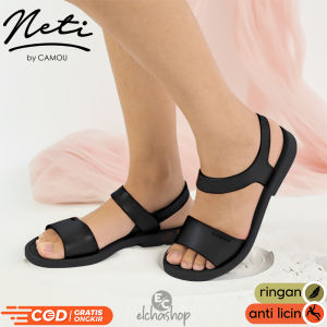 Sepatu Sendal Kondangan Wanita Elegan CAMOU NETI HITAM Sandal Pesta Perempuan Undangan Pernikahan Terbaru Model Tali Belakang Viral Cewek Dewasa Remaja Kekinian