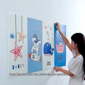 70x35cm 3D Waterproof Wall Sticker Headboard Foam Self Adhesive For Living Room Bedroom Children Anti-collision Thicken Headboard Cover Bed Head Back Protector Bed Frames Cover Soft Comfortable Solid Color Bed Decor used for childrens anti-collision prot