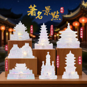 Tourist Souvenir Model Building Display Piece Great Wall Tiananmen Square Big Wild Goose Pagoda Decorative Gifts Creative Chinese Style Home Decor
