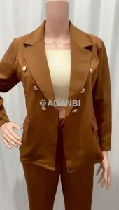 Set Stelan 4171-85 Blazer+Celana Scuba Import Premium Tanpa Dalaman LD 90-110 LP 70-90