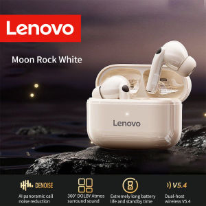 Lenovo Wireless Bt5.4 Low Latency Earbuds with Mic Hd Call Noise Reduction Long Standby Earphones Human Ear Design Headphones