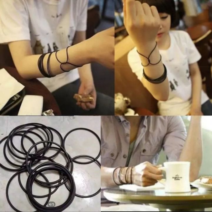 12 pcs/1 lusin gelang karet hitam mm Lazada Indonesia