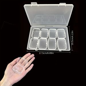 Quality New Multiple Sizes Thickened Transparent Plastic Storage Box Small Item Small Portable Storage Box Transparent Storage