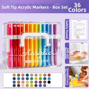 XUEDELE | Soft Tip Elementary School Art Watercolor Marker Washable Blendable