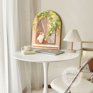 Retro Cat Themed Arch Modern Decorative Painting Nordic Restaurant Wall Art American Style Bedroom Headboard Picture Frame