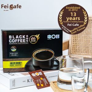 FEI CAFE | Small Bean Arabica Blend American Blue Mountain Italian Soluble Coffee Powder