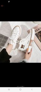 YASMINALSHOP11 - Sepatu Boots Casual Anak dan Ibu Motif Beruang Lucu Hitam Putih Beli 2 Bonus Voucher