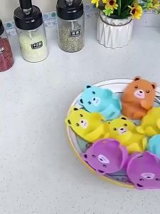 Cute Bear Adhesive Hooks - Strong Sticky Wall Hooks for Socket/Plug Organization Space Saver (No Nails)