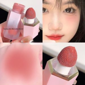 Low Saturation Cheek Blush Liquid Brightens Skin Tone Even Gray Powder Orange Color Cheek Powder Sun-Kissed Natural Look