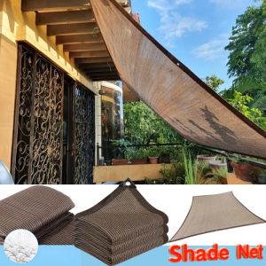 Sunshade Net  Taped Edge Sun Net Mesh with Grommets Multifunctiol Outdoor Sun Block Shade Cover Breathable Canopy