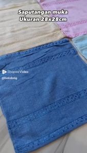 Saputangan Lap Handuk Washlap Muka Polos Warna Muda