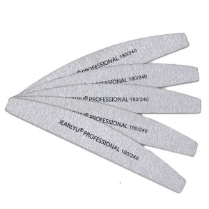 5/10pcs Double Sided Professional Nail Art File Grey Buffer 100/180/240 Grit Curved Sanding Block Grinding Durable Toenail Files