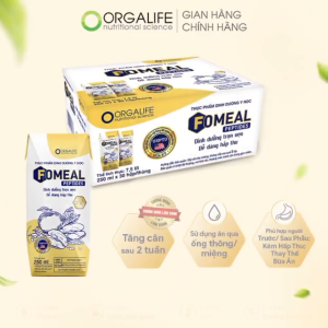 Fomeal Thực phẩm dinh dưỡng y học Soup Uống Dinh Dưỡng 30 hộp x 250ML không chứa GMO Lactose Free cho Người Kém Hấp Thu
