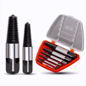 6 Pcs Screw Extractor Broken Bolt Easy Out Damaged Screw Extractor Remover Set