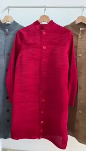 Tunik Nisya Pleated Turun Naik Viral Tiktok Dres Pleat Premium Baju Long Wanita Goyang Pakaian Cewek