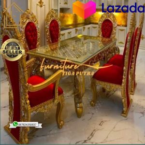 kursi makan mewah -Meja makan mewah -meja makan ukir jepara-meja makan cantik 6 kursi