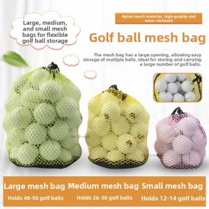 GOG | Sturdy Nylon Mesh Golf Ball Bag