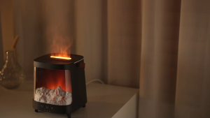 D631 Aurora Flame Humidifier เครื่องเพิ่มความชื้น เครื่องพ่นไอน้ำอโรม่า เครื่องกระจายน้ำมันหอมระเหย 200 ml. ไฟ LED