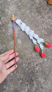 ปิ่นปักผม ปิ่นติดดอกไม้ ปิ่นปักผมติดชายอุบะ ชายอุบะ ชายอุบะดอกข่า พร้อมส่ง