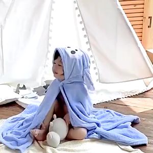 Vaka.shop ผ้าห่อตัวเด็กลายการ์ตูนน่ารักๆ ผ้าห่อตัวขนแกะผ้าหนานุ่มขนาด 80x80ซม.