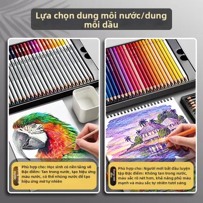Bộ 72 Chì Màu Deli Chì Dầu Chì Màu Dung Môi Nước Chì Màu Chuyên Nghiệp Cho Học Sinh Tiểu Học Bộ Sưu Tập Vẽ Tay Cho Trẻ Em Mới Bắt Đầu