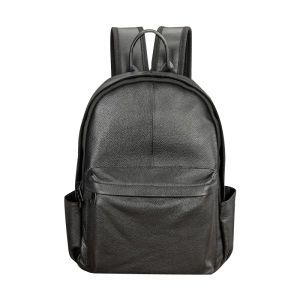 First Layer Cowhide Mens Backpack Genuine Leather Business Computer Bag Casual Simple Schoolbag Korean Style Fashionable Travel Backpack